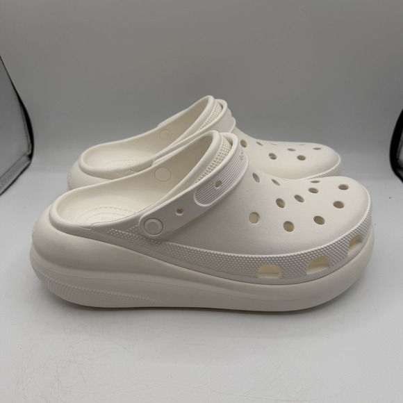 Crocs Classic‎ Crush Clogs Mens Sz 12 White Slip On Comfort Shoes main image 6